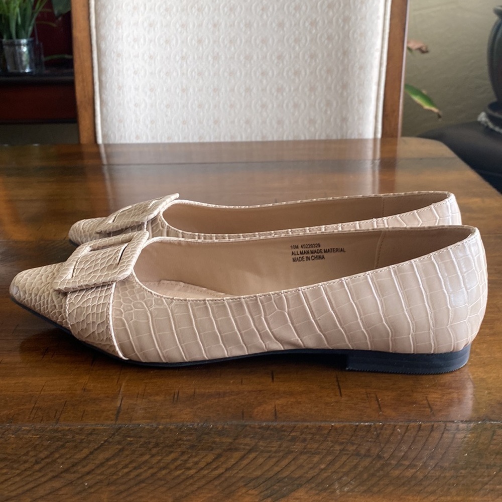 CATO CROC BUCKLE FLATS TAUPE-GRAY - Picture 7 of 8